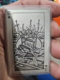 ルネッサンス ナイツ デッキ オブ カード スペードのエース 1オンス シルバー カード バー