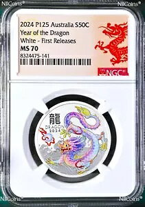 2024�N �V���o�[ ���A�� ���N NGC MS70 1/2�I���X �R�C�� �J���[ �z���C�g