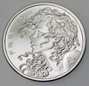 2022 Silver Shield Freedom Girl 1 �I���X .999 �V���o�[�n�� BU ���[���C���J�v�Z��