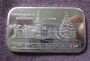Western Mint -Christmas in Ottawa- Rare #ed 1 Troy Oz. .999 t@C Vo[ o[ '74