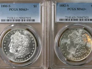 $1 ���[�K�� �V���o�[ �_���[ 1879 ����� 1882 ���� PCGS MS62 2 �s�[�X ���b�g * AvenueCoin