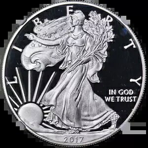 2017-S �V���o�[ �A�����J�� �C�[�O�� $1 NGC PF69 �E���g�� �J���I �R���O���b�c �Z�b�g Mercanti Auto