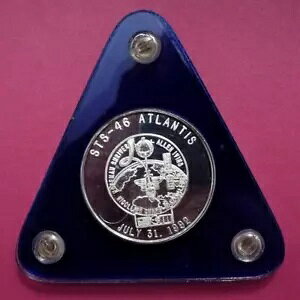 STS-46 AgeBX Xy[X ~bV - sA .999 Vo[ A[g Eh & COA - GALAXY MINT