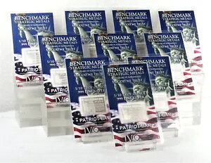 シルバー 10 パック パトリオット 1/10 オンスインベストメント バー プリッパー & スタッカー 999 ファイン 22i