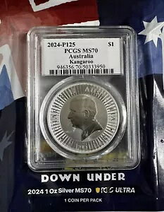 2024-P125 �E���g���̓I�[�X�g�����A�̃J���K���[ PCGS MS 70 1 �I���X �R�C���̉��Ō̏� 2024