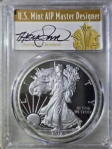 2017-S シルバー イーグル コングラッツ セット PCGS PR70 トーマス クリーブランド 署名 FDI 0.999 ファイン