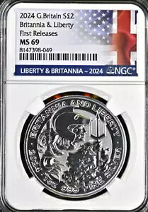 2024 Vo[ ueBbV u^jA & US oeB 1OZ NGC MS69 pRC ?2 p