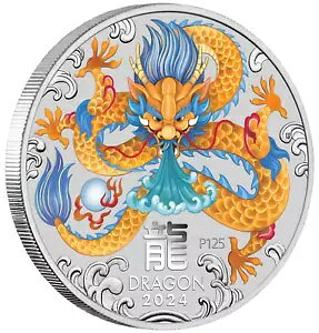 2024 COLORED Lunar Year of the Dragon 2IX Vo[ $2 RC JvZ Ks