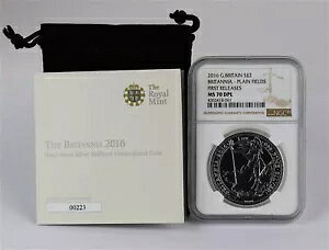2016 �C�M���X ?2 Plain Fields Britannia NGC MS-70DPL COA �t���������[�X