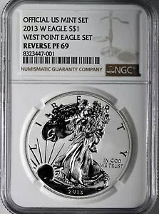 2013-W $1 ���o�[�X�v���[�t �A�����J�� �V���o�[ �C�[�O�� (ASE) NGC REV PF 69 #8323447-001