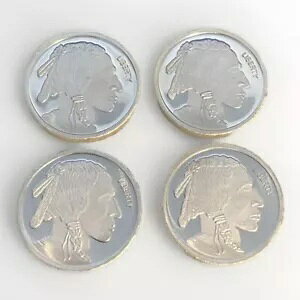 4x 1/2 �I���X .999 �t�@�C�� �V���o�[ ���E���h - �o�b�t�@���[ �f�U�C�� - �ʐ^�̒ʂ�