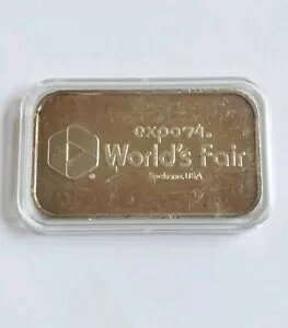 Expo 1974 ���������� .999 �t�@�C�� �V���o�[ 1 �I���X �n���o�[ Interama Medallions Inc