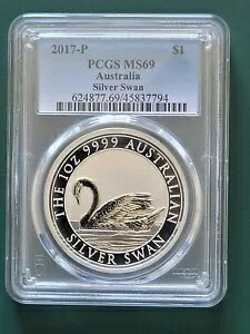 2017 �I�[�X�g�����A �R�C�� 1 �I���X 9999 ���� SWAN PCGS MS 69 �Œᒒ���� 25,000