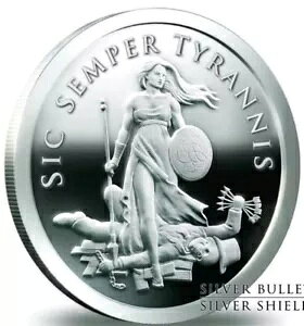1�I���X .999 �s���A�V���o�[ �V�[���h �v���[�t 2013 SIC SEMPER TYRANNIS COA ���E���h �R�C�� �K�[��