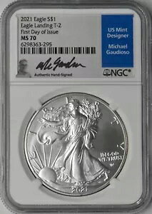2021 T-2 �A�����J�� �V���o�[ �C�[�O�� NGC MS70 FDOI Gaudioso �������� ?COINGIANTS?