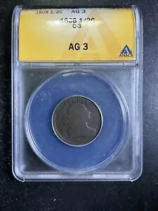 ANACS AG3 1808 �h���[�v�o�X�g �n�[�t�Z���g C-3 1/2c H1C �f�C�g�R�C�� AF