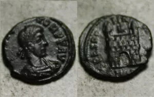 �󏭂ȃI���W�i���Ñネ�[�}�R�C�� �t���r�E�X �r�N�^�[ AE4 �g���A�[ AD 387 �L�����v�Q�[�g �X�^�[