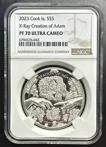 2023 �N�b�N���� $5 X ���ɂ��A�_���̑n�� 1 �I���X UHR �v���[�t �R�C�� - NGC PF70UC