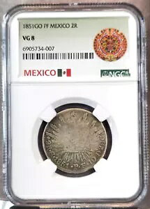 1851 Go PF ���L�V�R �V���o�[ 2 ���A�� �ŏ��̋��a�� NGC VG 8 ���A �R�C��