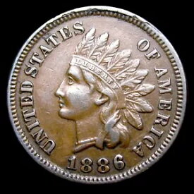 1886 インディアン セント ペニー ---- 素晴らしい状態のコイン ---- #MM938