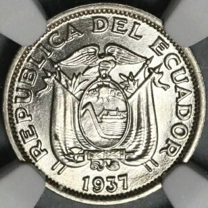 1937 NGC MS 65 �G�N�A�h�� 5 �Z���^�{�X GEM BU �R�C�� (21021403C)