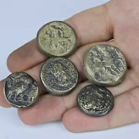 未調査の古代ギリシャローマコイン5枚ロット