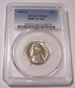 PCGS 1954 S WFt@[\ jbP DDR oGeB FS-801 MS64