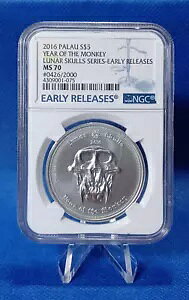2016 pI $5 \N (Lunar Skulls V[Y) 1 IX .999 Vo[ MS70 ER
