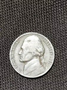 Au Beauty Coin 1941 Nickel Mint ErrorIn Cod We Trust No Mint Stamp Absolute Cem!