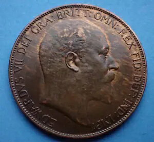 1905 年のペニー、エドワード 7 世、ナイス コイン(図参照)。