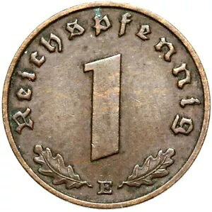 �h�C�c 3. ��O�鍑-J. 361 �R�C��-1 Reichspfennig 1936 �d�q�ۑ�!