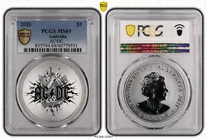 2021 $1 AC/DC  UNC 1 IX Vo[ RC PCGS O[h MS69 *|Xg*