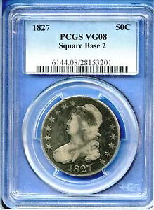 1827 PCGS VG08 LbvhoXg n[t_[ 50c čǃRC 1827 VG-08 XNGAx[X 2
