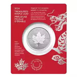 Treasured Silver Maple Leaf First Strikes: Year of the Dragon Privy Mark - 1 �I���X