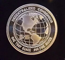 ビットコイン GSM ミント 地金 暗号通貨 VTG-999 シルバー 1 オンス オンス アート バー ラウンド
