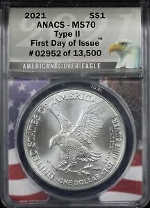 2021 T-2 fBO AJ Vo[ C[O ANACS MS-70 stbO RA