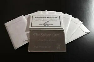 Pyromet 1 �I���X .999 �t�@�C�� �V���o�[ - �ی�X���[�u�� CoA �t���̃V���o�[ �J�[�h �o�[