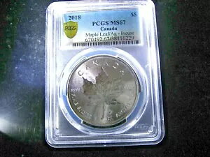 2018 �J�i�_ ���[�v�� ���[�t PCGS MS67 ���܂�