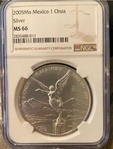 2005 リベルタ メキシコ銀貨 MS66