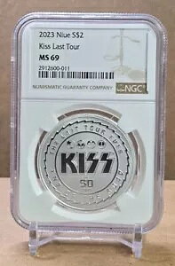 2023 �j�E�G 1 �I���X $2 - �L�X - 50 ���N�L�O - NGC MS69 - 0.999 �V���o�[ �R�C�� `