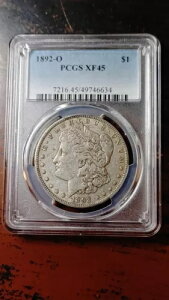 1892 O モーガン シルバー ダラー $1 PCGS XF45 オリジナル XF 4552