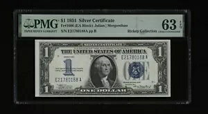 DBR 1934 $1 Vo[ t@j[obN Fr. 1606 EA ubN PMG 63 EPQ VA E21780188A