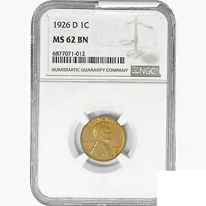 1926-D �E�B�[�g �Z���g �R�C�� NGC MS62 BN