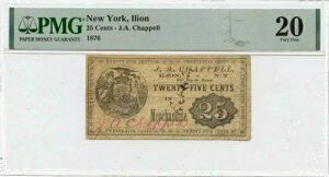 1876 �N 25 �Z���g �}�[�`�����g �X�N���v�g �j���[���[�N �C���I�� J.A.�`���y�� PMG VF20