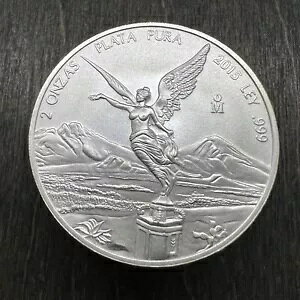 2015 リベルタ メキシコ 2 オンス シルバー ミント 地金 (カプセル内) プラタ プラ コイン