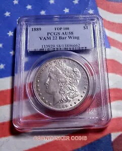 1889 [K Vo[ hgbv 100 VAM 22 o[ EBO PCGS AU58 [ 26 |bv