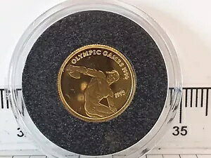 (ロット 948) 24ct 金貨 ~ 1/25 オンス サモア 1995 $10 - オリンピック 1996