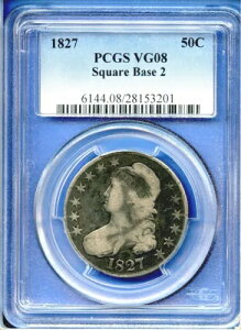 1827 PCGS VG08 LbvhoXg n[t_[ 50c čǃRC 1827 VG-08 XNGAx[X 2
