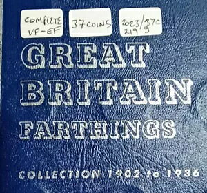 GB Farthings 1902-1936 Whitman Folder COMPLETE VF-EF 37 RC