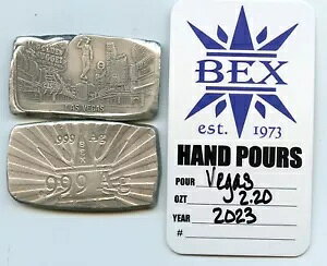 Bex 2023 Las VEGAS Hand Poured Studio Art Bar 2.20 �g���C�I���X.999 �t�@�C���V���o�[